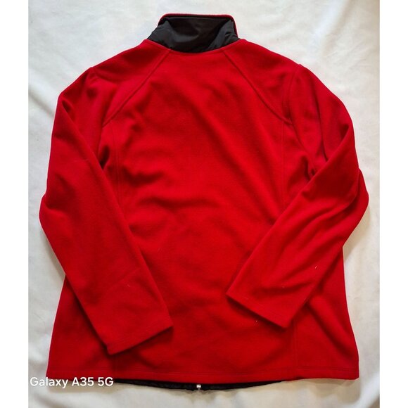 Susan Graver Weekend Womens Red & Black Quilted Zip-Up Jacket Medium - Picture 4 of 6